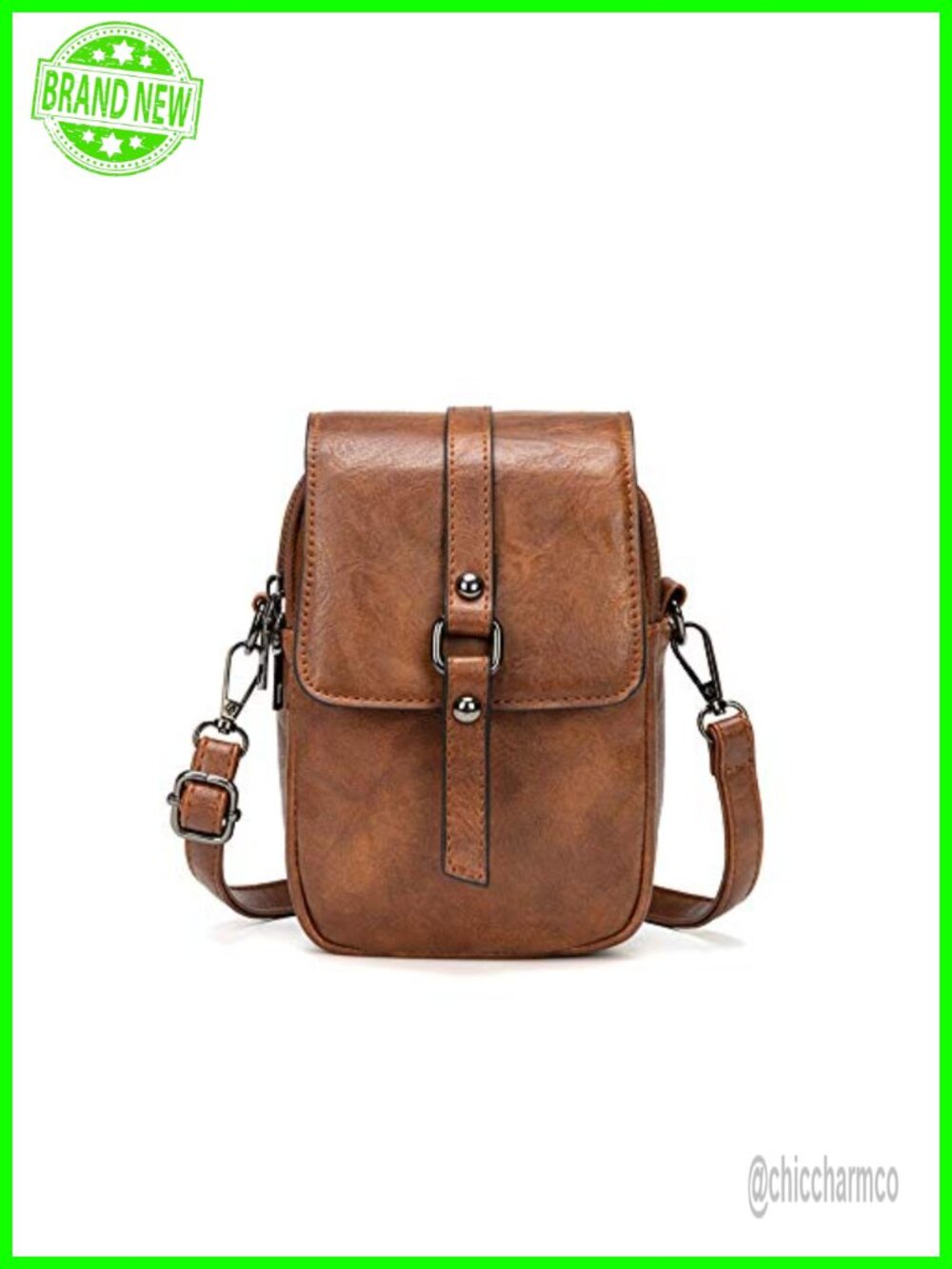 Small Vintage Crossbody Phone Bag PU Leather Shoulder Purse Handbag